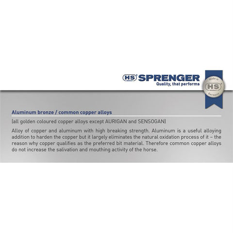 Herm Sprenger® Copper Plus Double-Jointed Eggbutt Snaffle Bit (16mm)