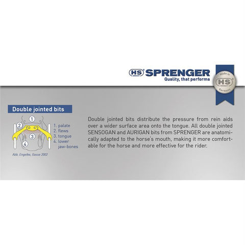 Herm Sprenger® Copper Plus Double-Jointed Eggbutt Snaffle Bit (16mm)