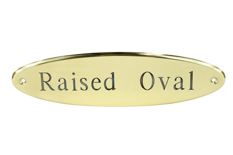 Brass Raised Oval Nameplate