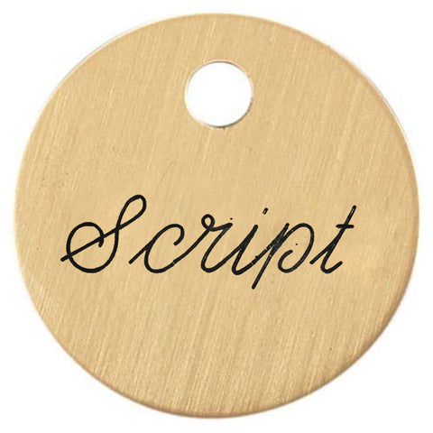 1'' Round Halter Tag