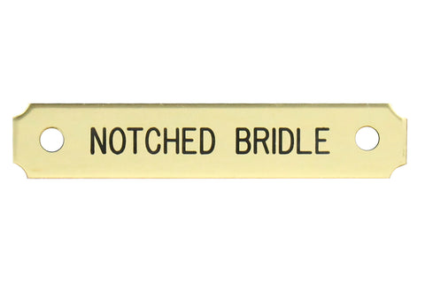 Notched Corner Bridle Nameplate