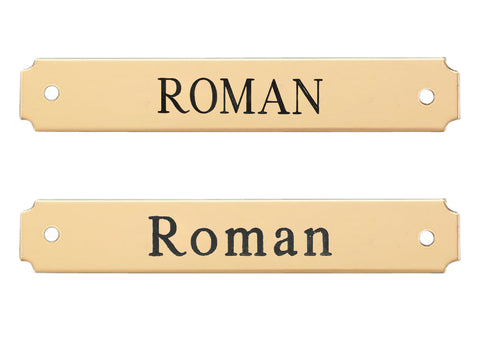 Notched Corner Bridle Nameplate