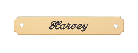 Notched Corner Halter Nameplate - 1 or 2 lines