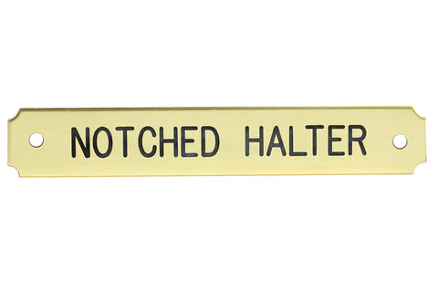 Notched Corner Halter Nameplate - 1 or 2 lines