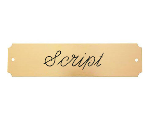 Notched Brass Stall Plate - 1 or 2 lines