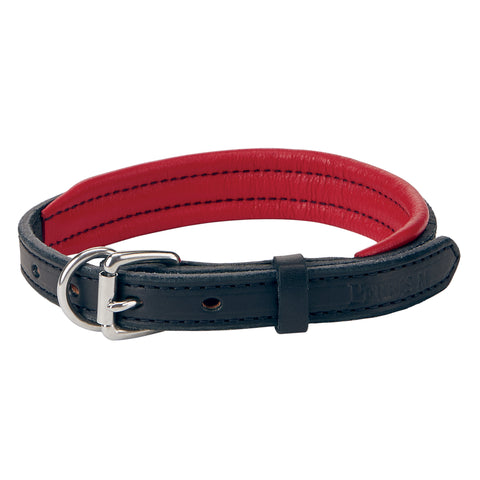 Perri’s® Padded Leather Nameplate Dog Collar