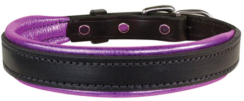 Perri’s® Padded Leather Nameplate Dog Collar