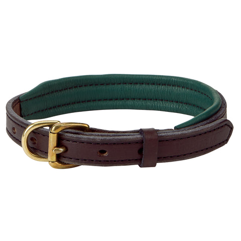 Perri’s® Padded Leather Nameplate Dog Collar