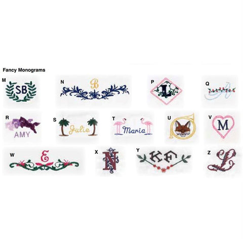 Fancy Embroidered Pad Monogram