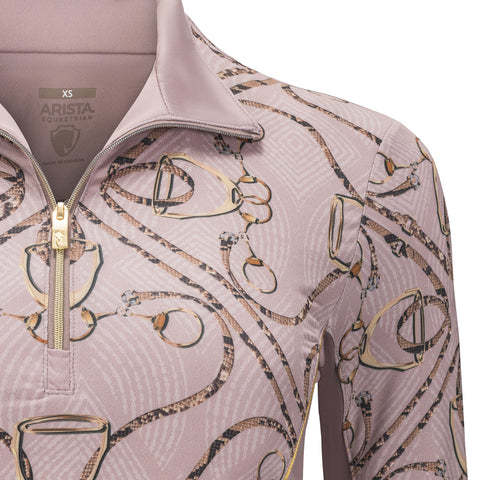 Arista® Golden Stirrups Quarter-Zip Long Sleeve Sun Shirt