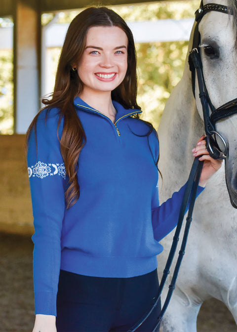 Dancing Equestrian Ladies’ "Snowflake" Sweater