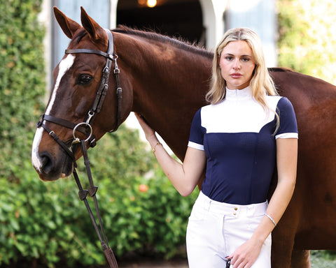 Equisite Genevieve Short-Sleeve Show Shirt