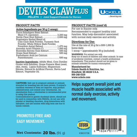 Uckele® by SmartPak® Devil's Claw Plus™ Pellets - 20 lbs