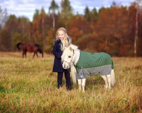 TuffRider® Mini 1200D Ripstop Medium-Weight Two-Tone Standard Neck Turnout Blanket