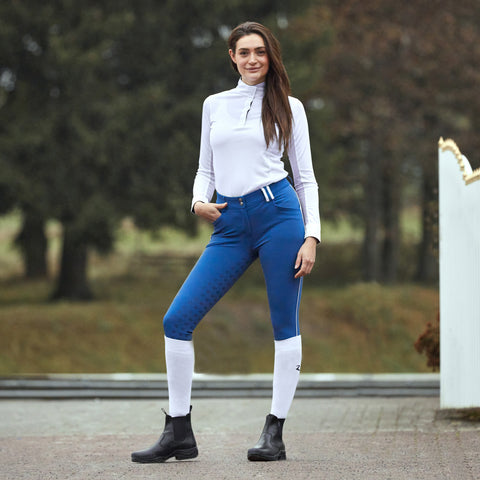Horze Ladies’ Rylee High-Waist Full-Seat Breech with Piping
