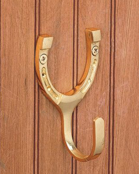 DS 4" Brass Horseshoe Hook