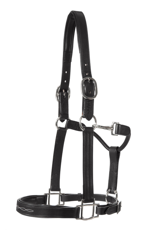 DS Classic Fancy-Stitched Leather Halter