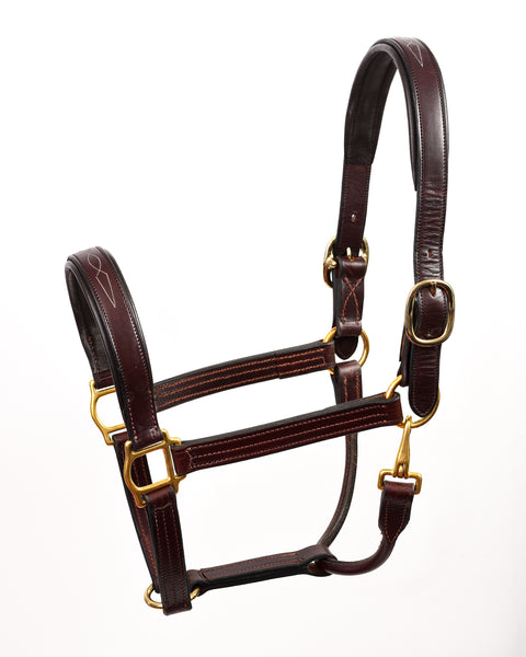 Perri’s® Fancy-Stitched Padded Leather Halter