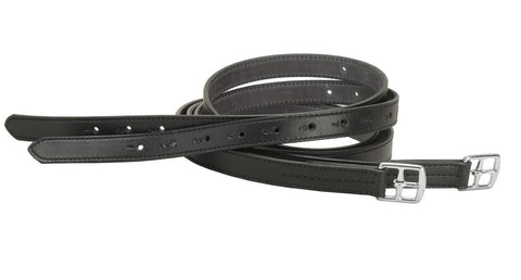 Tory Leather Company 1" x 60" Black Deluxe Lined Stirrup Leathers