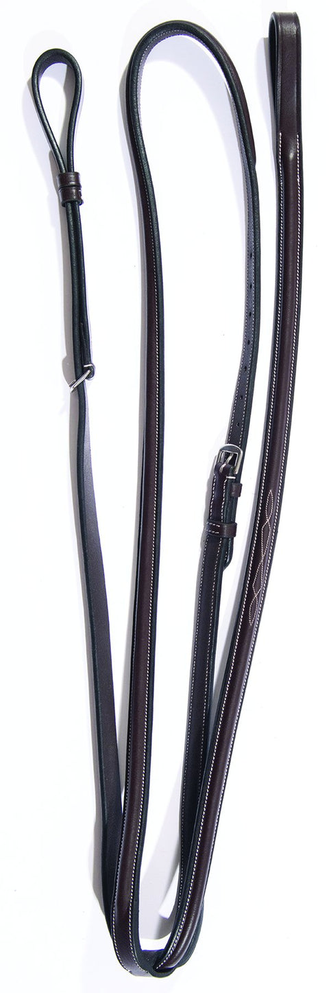 Black Oak Round-Raised Fancy-Stitched Standing Martingale