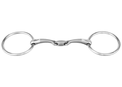 Herm Sprenger® Satinox Double-Jointed Loose Ring Snaffle Bit with 14mm Mouth/70mm Rings