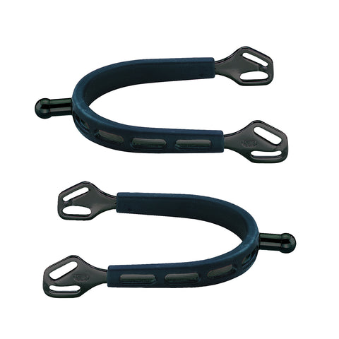 Herm Sprenger® Ultra Fit Extra Grip Black Knob Spurs