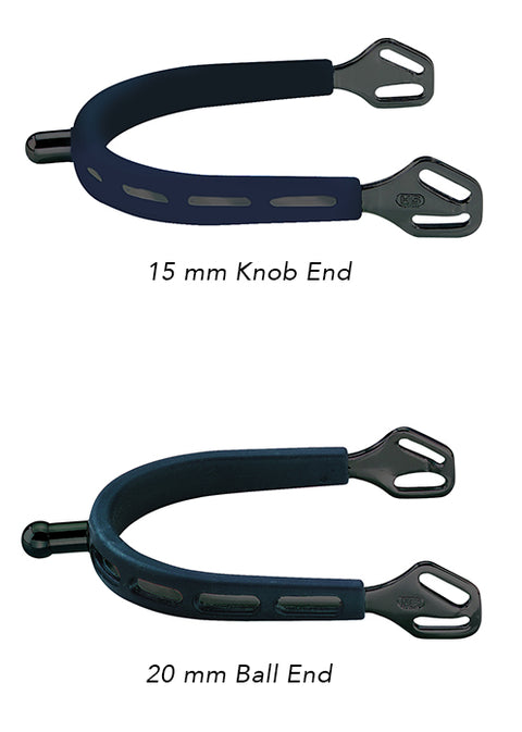 Herm Sprenger® Ultra Fit Extra Grip Black Knob Spurs