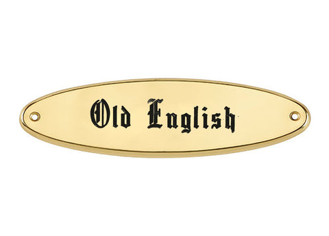Brass Raised Oval Nameplate