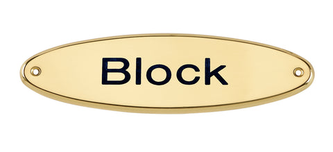 Brass Raised Oval Nameplate