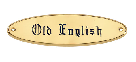 Brass Raised Oval Nameplate