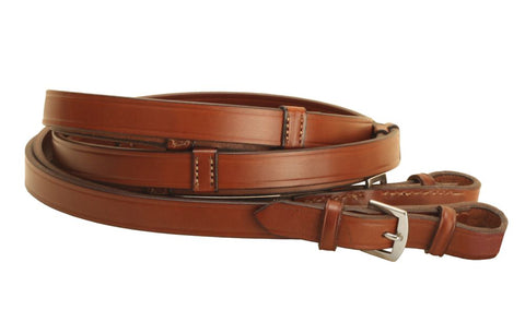 Tory Leather Extra Long Hand Stop Reins with Buckle Ends