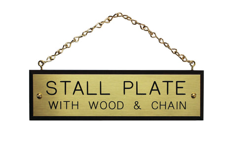 Walnut Plaque with Brass Chain