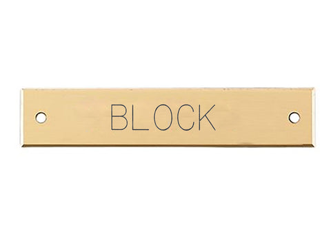 Beveled Edge Saddle Nameplate