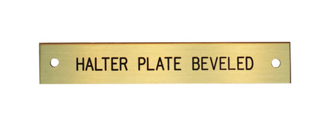Beveled Edge Halter Nameplate - 1 or 2 lines