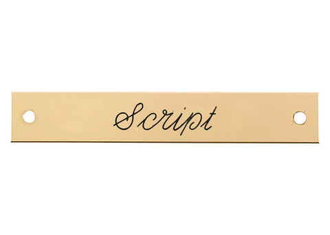 Beveled Edge Halter Nameplate - 1 or 2 lines