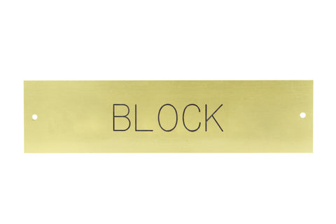Brass Halter Nameplate - 3 lines