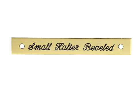 Small Beveled Edge Halter Nameplate