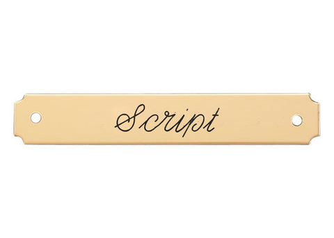 Notched Corner Halter Nameplate - 1 or 2 lines