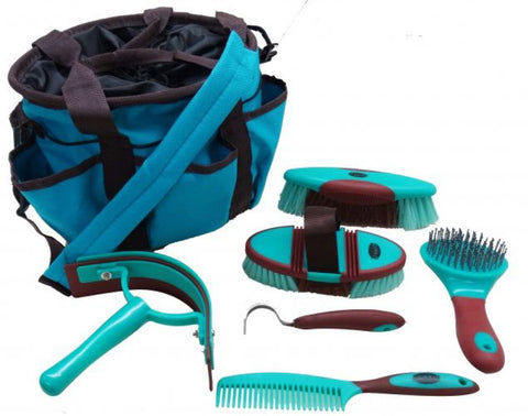 Showman® 6-Piece Soft Grip Grooming Kit with Nylon Bag