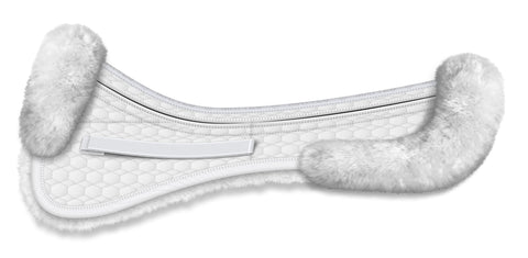 E.A. Mattes Platinum EWWA Sheepskin Dressage Correction Half Pad with Rear Trim