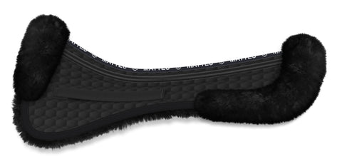 E.A. Mattes Platinum EWWA Sheepskin Dressage Correction Half Pad with Rear Trim