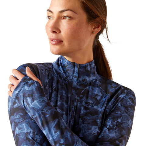Ariat® Ladies’ Lowell Quarter-Zip Print Base Layer 2.0