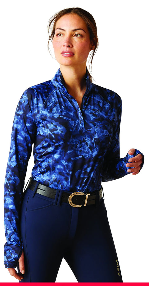 Ariat® Ladies’ Lowell Quarter-Zip Print Base Layer 2.0
