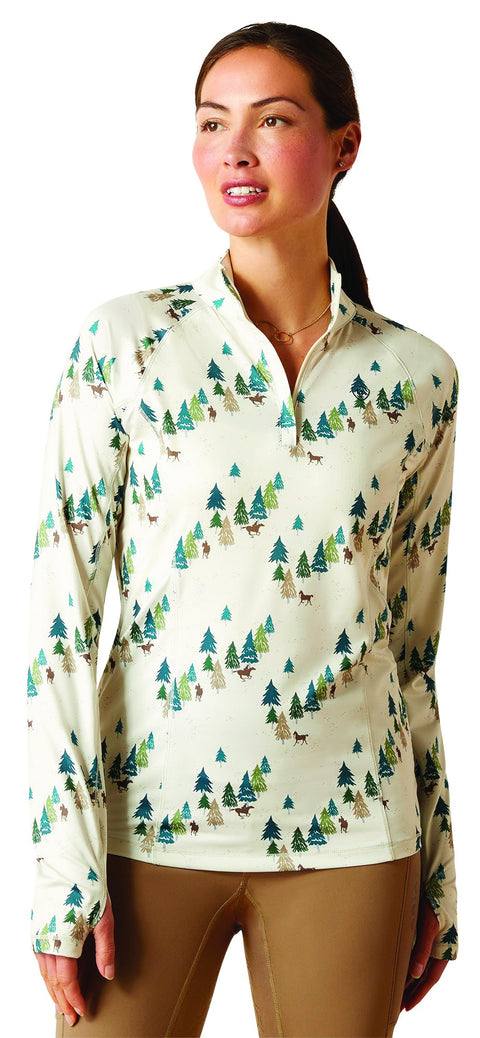Ariat® Ladies’ Lowell Quarter-Zip Print Base Layer 2.0