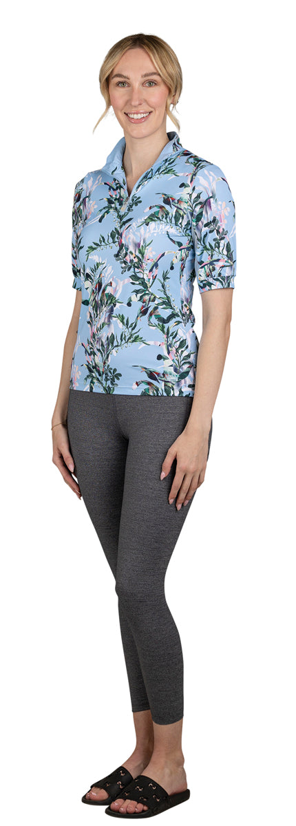 Kastel Denmark Ladies’ Shawna Canal Floral Shirt with Elbow-Length Sleeves