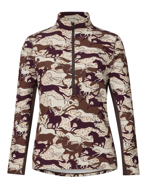 Kerrits® Ladies’ Plush Printed Fleece Half-Zip Top