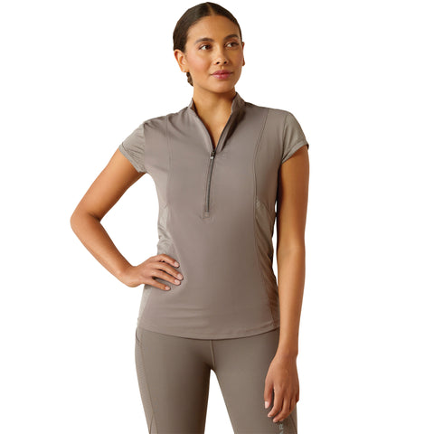 Ariat® Ladies’ Breathe Quarter-Zip Cap Sleeve Shirt