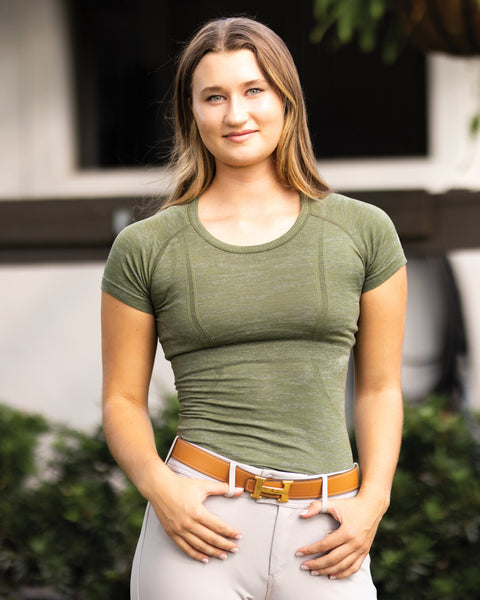 TKEQ Ladies’ Kennedy Seamless Short Sleeve Top