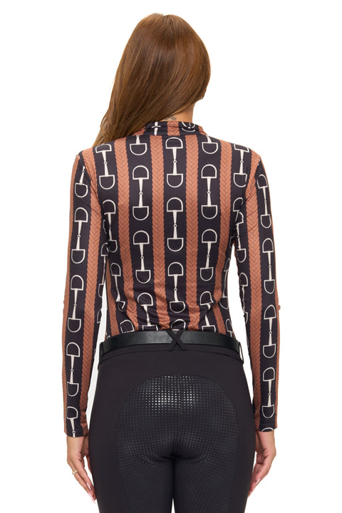 Dancing Equestrian Ladies’ Bits and Braids Base Layer Shirt