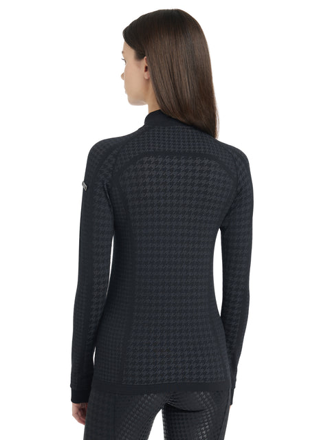 LeMieux® Ladies' Aspen Houndstooth Quarter-Zip Top